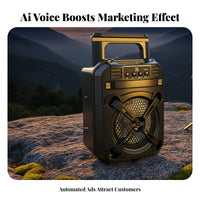 AI Voice Advertisement Generator Portable Design for Street Vendors, Shop Owners