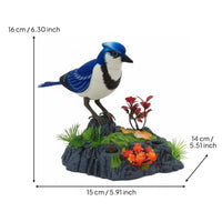 Sound Activated Chirping Bird Ornament Interactive Toy Fun Electronic Pet Speech Mimicking for Kids, Tabletop Display