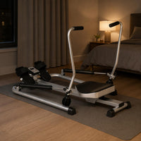 Foldable Hydraulic Rowing Machine Foot Straps Hydraulic Rower Full-Body Workout