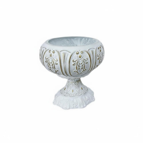 Embossed Metal Planter Luxury Feel Vintage Design Flower Pot Versatile Decor