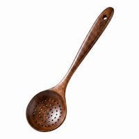Teak Kitchen Utensil Single-Piece Wooden Cooking Spoon Set Wood Grain