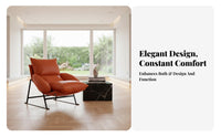 Minimalist Design C-Shaped Armchair Italian visual appeal Lounge Chair designer-inspired design aesthetic Indoor Seating Sculptural configuration for Interior Designers, Apartment Dwellers, Living Room, Bedroom, perusing corner, Hotel Lobby