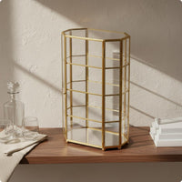 Geometric Glass Cabinet Decorative Glass Display Cabinet European-Style Home Furniture