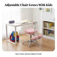 Adjustable Kneeling Chair Stable Fiveprong Base for Desk Work, Students, Parents