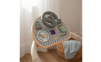 Wooden Steering Wheel Toy Child-Centered Influenced Car Dashboard Busy Board Fine Motor Skills Development Pushchair Steering Wheel Toy