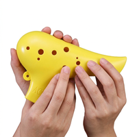12 Hole Alto, Beginner Ocarina Alto C with Music Score, Ocarina Alto C Gift for Music Lovers, Scratc - Yellow