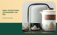 Portable Ceramic Travel Tea Set, Kung Fu Teapot, Infuser Mug
