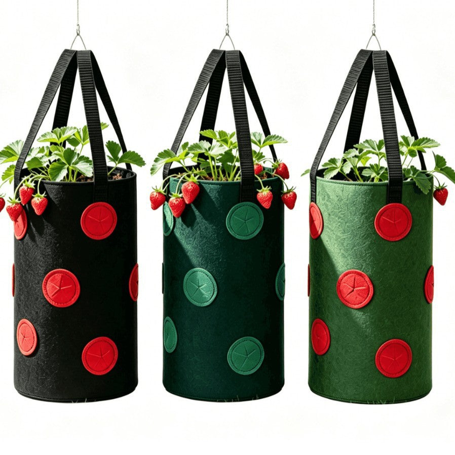Nonwoven Fabric Planting Bag for Strawberries, Multi-Hole, Thickened
