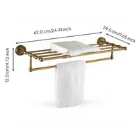 Brass Antique Bathroom Hardware Set, European Wall-Mount Kit
