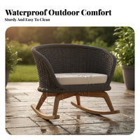 4 Pieces 4-Piece Wicker Conversation Set Waterproof Outdoor Furniture Woven textures sturdy Frame for Balcony, Terrace, rearyard
