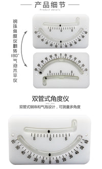 Double Tube Steel Ball Horizontal Bubble Measurement Multi-Angle Inclinometer High Precision Angle Gauge Level Measuring Tilt Angle