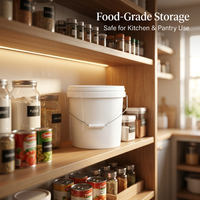 10L PP Bucket Lid, Heavy Duty Paint Storage Pail, Heavy Duty Bucket for Paint, Lid Heavy Duty Food,  - Image 5