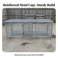 Large Metal Chicken Coop Lockable Door Metal Mesh Small Mammal Cage Locking Mechanism Heavy Duty Animal Cage for Farmers, Rural Resident S