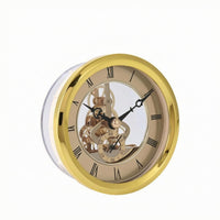 Round Clock Insert Metal-Look Bezel Clock Face Insert for Home Decor