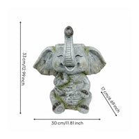 Elephant Planter Cute Creature Motif Elephant Flower Pot for Patio