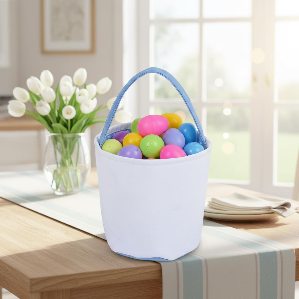 Easter Bag Festive Bunny Easter Basket With Handle Bunny Gift Basket for Young Children, Spring Easter Decoration, Home Decor
