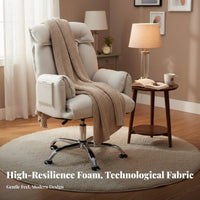 Padded Recliner with Footrest Comfortable for Long Sitting Reclining Desk Chair with Footrest Adjustable Height Ergonomic Design