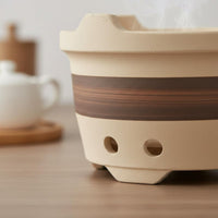 Retro Pottery Ember Brazier Multi-Functional Chinese Clay Brazier Multifunctional Earthenware for Indoor, Outdoor, Camping