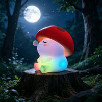 Rechargeable Silicone Fungus Lamp Soft Fungus Night Light Cute Character Night Light Squeezable for Toddlers