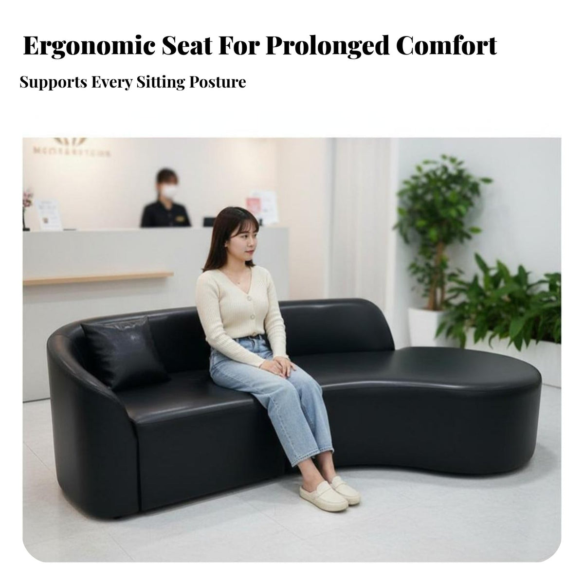 Curved Sectional Sofa Italian aesthetic Curved sectional Sofa Retro-Inspired Lounge Seating for Business Owners, Families, salon, Office, Living Room