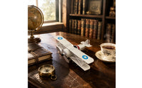 Vintage Biplane Figurine Star Symbol Tinplate Biplane Decor Retro Propeller Plane Model for Home Decoration