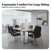Fixed-Leg Conference Chair Sturdy Frame Seating Furniture Ergonomic Design