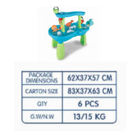 Two-Tier Water Table with Accessories Molded Water Play Table Raised Activity Playset Child-Friendly for Preschoolers