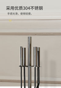 壁炉工具 真火壁炉清灰工具四件套 不锈钢
