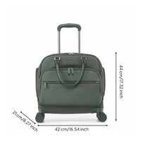 18 Inch Carry on Suitcase Boarding Friendly Cabin-Approved Suitcase Lockable Zippers Rolling Luggage for Passengers, Short Trip