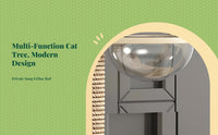Multi-level wood cat condo tower