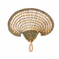 Rustic Handwoven Fan Natural Fiber Fan Textured Grip