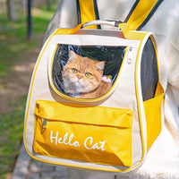 Portable Cat Carrier Backpack with Fleece Lining for Cats and Rabbits