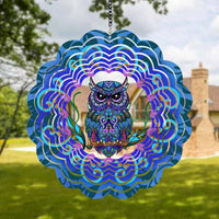 3D Owl Wind Gift Idea Owl Wind Easy to Hang for Garden, Patio