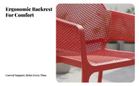 Stackable Perforated Shell Chair Integrated Armrests Armchair Modern Minimalist Design Seating Furniture Hollow-out Design for Homeowners, Office Workers, Readers, Dining Room, Balcony, Bedroom, Reading Nook