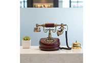 Antique Landline Phone Plug and Play Ornate Vintage Phone Battery No Battery