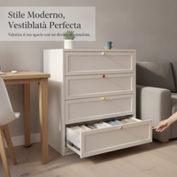 Metal Chest of Drawers with Multiple Layers for Bedroom Storage, 40cm Wide