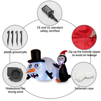 LED Penguin and Snowman Inflatable Christmas Decoration for Outdoor