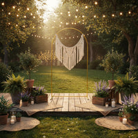 Golden Wedding Arch Wrought Iron Gold Wedding Arch Long-Lasting for Outdoor
