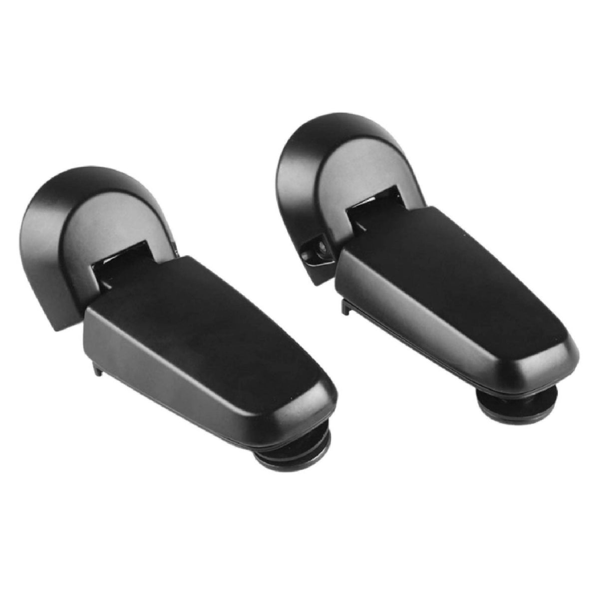 Rounded End Liftgate Glass Hinge Tapered Arm Explorer Window Hinge Smooth Finish Pair