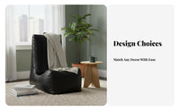 Single-Seater Lazy Sofa Vintage & look Cushiunitd Armchair Set Padded Seat with Footrest for Residents, Students, Bedroom