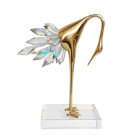 Faceted Wing Bird Ornament Faceted Bird Home Decoration Clear Acrylic Base Home Decor