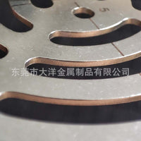 皮具切割角尺D款 不锈钢圆尺 手工皮革工具R定规圆弧尺子角度尺