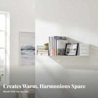 Floating Shelf Minimalist Design Picture shelf Space-Saving for Bedroom, Renters