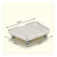 Double-Layer Litter Mat Raised-Edge Litter Mat with Tray Long-Lasting for Home