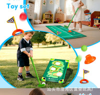 Children's Golf Training Set Toy with Hitting Mat for Indoor and Outdoor Parent-Child Interaction