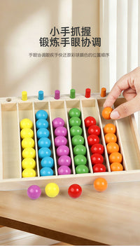 Wooden Color Sorting Toy for Kids Ages 4-6