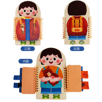 Wooden Multi-Layer Busy Board for Toddlers, Montessori Early Learning Toy