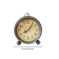 Tabletop Alarm Clock Round Home Decor Compact