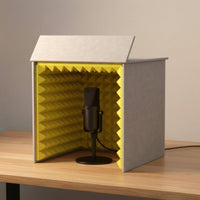 Noise Reduction Desktop Vocal Booth Detachable Portable Audio Capture Device Isolation Barrier Quick Assembly for Podcasters, Voice Actors