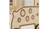 Wooden animal Pusher Early Learning animal Shopping Cart Sturdy Wood Wooden Shopping Cart for Nursery